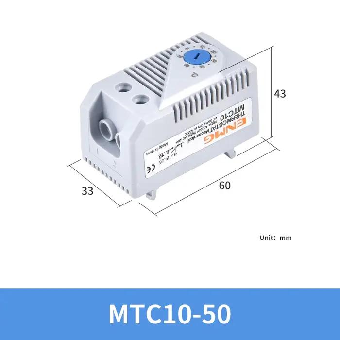Thermostat d'armoire NC réglable avec contrôle de vitesse du ventilateur pour contrôle de chauffage et déshumidification occasionnelle à installer facilement