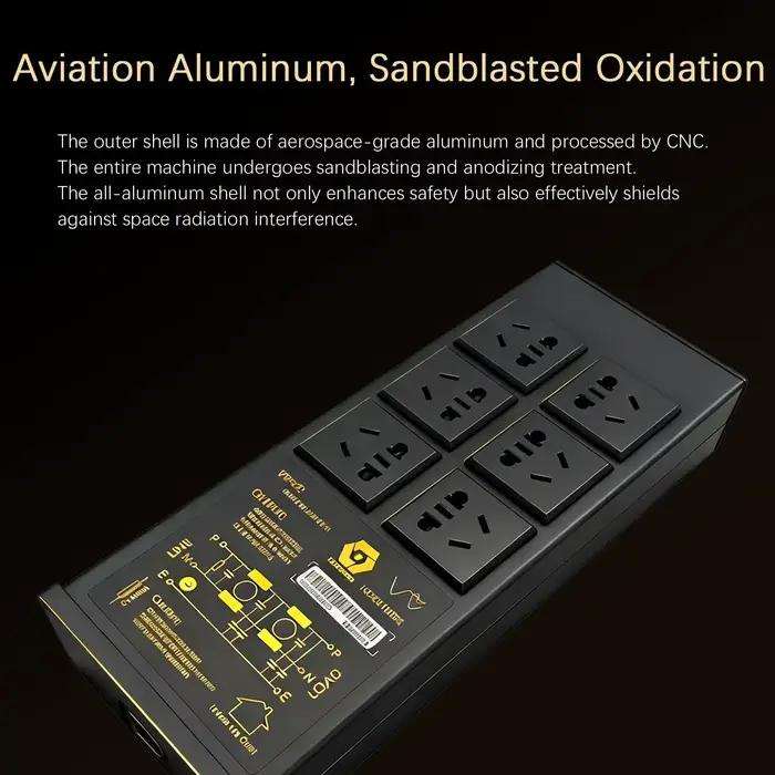 Prise de filtre audio HIFI Protection contre la foudre anti-interférences réduction du bruit détection de masse et de phase pour système audio amélioration qualité sonore pour audiophile