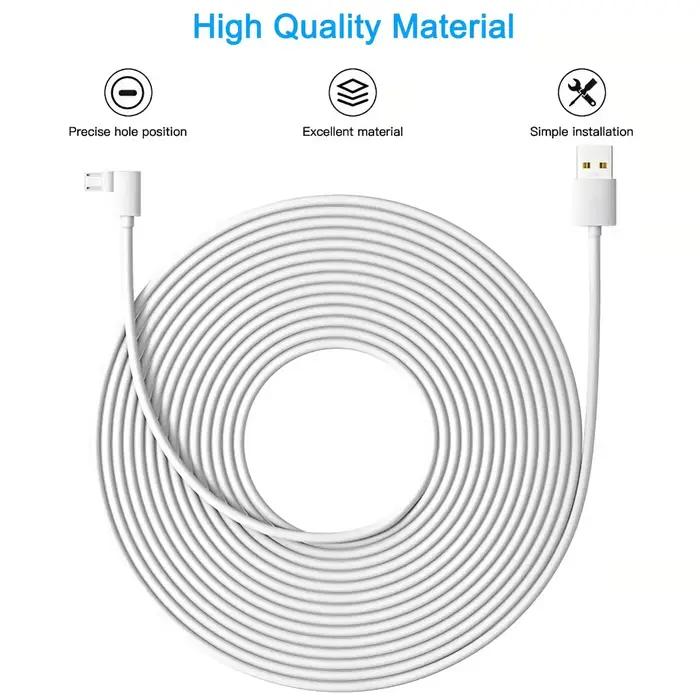 Câble de charge extérieur résistant aux intempéries de 9 mètres pour EufyCam 2/2 Pro/2C/2C Pro/E/E20 E40 pour surveillance sans fil et installation facile