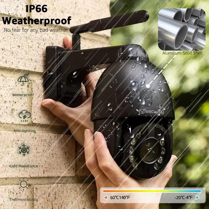 Caméra de surveillance extérieure PTZ IP HD 8MP/4K