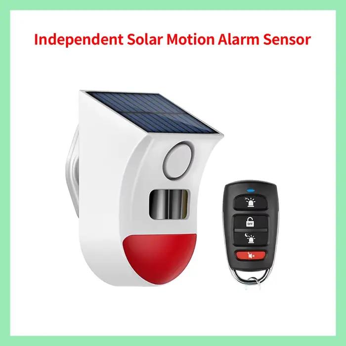 Sirène d'alarme solaire extérieure indépendante, 120 dB, alarme infrarouge PIR, alarme de sécurité a