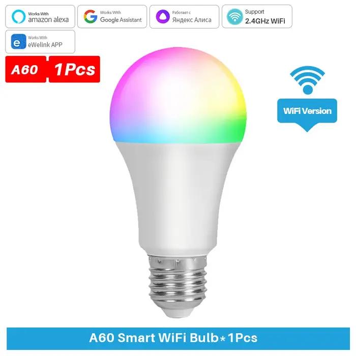 EWelink ampoule intelligente E27 WiFi lampe à bricoler soi-même à intensité variable lumière LED 100-240V APP contrôle prise en charge Alexa Google Home Alice Smartthings