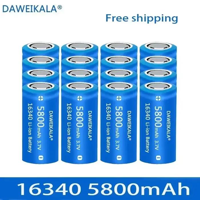 2022NEW CR123A RCR 123 ICR 16340 batterie 5800mAh 3.7V Li-ion batterie Rechargeable pour caméra de sécurité Arlo L70
