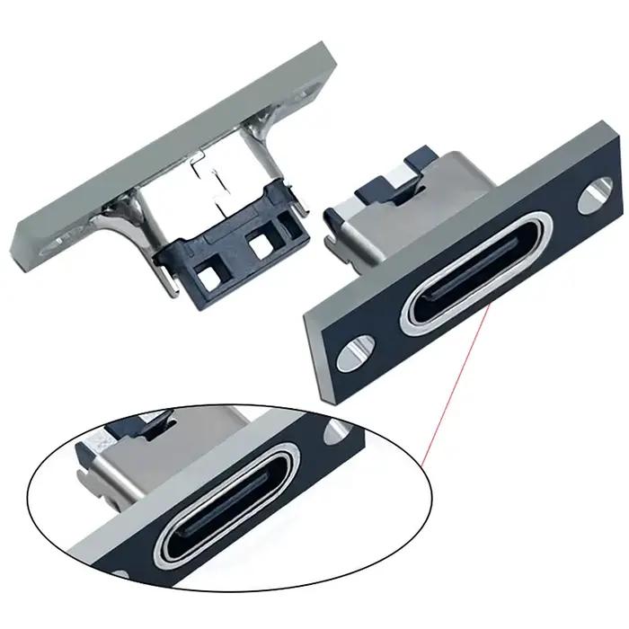 Prise USB 3.1 Type C avec plaque de fixation à vis