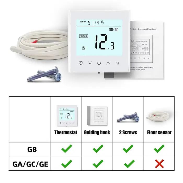 Minco – Thermostat Wifi intelligent MK100 AC95 ~ 240V 50 ~ 60HZ 3A/16a
