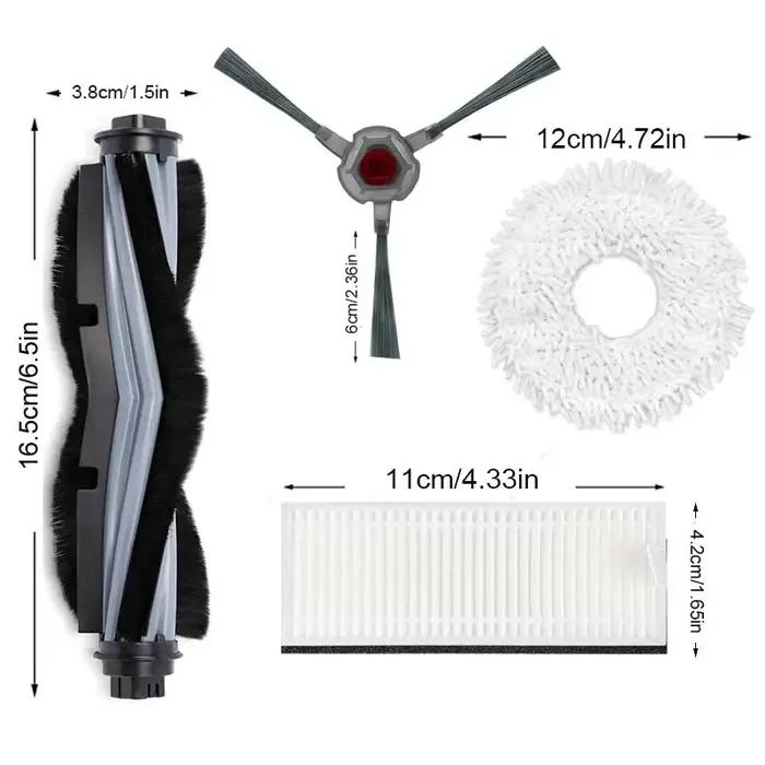 Brosse latérale, brosse principale, boîte à poussière, filtre Hape pour Station de vadrouille yeedi,