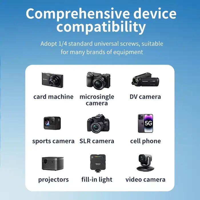 Tête de caméra électrique PT2000 réglable sur 3 axes avec télécommande sans fil pour appareils photo réflex numériques hybrides et professionnels occassions de voyage et événements