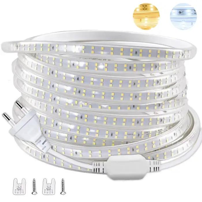 Bande lumineuse LED 220V haute performance pour éclairage d'intérieur salon cuisine escalier avec température de couleur ajustable et longue durée de vie