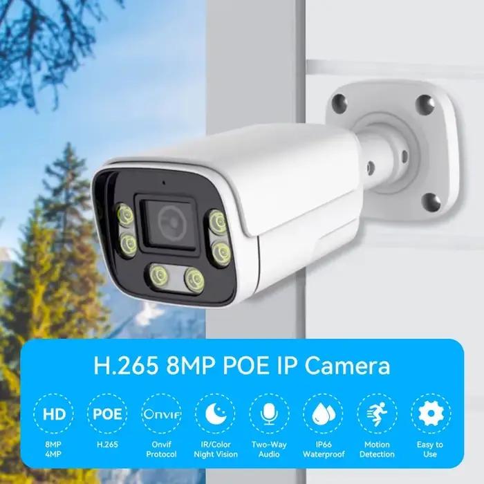 Caméra IP 4K 8MP, caméra AHD extérieure étanche 4MP