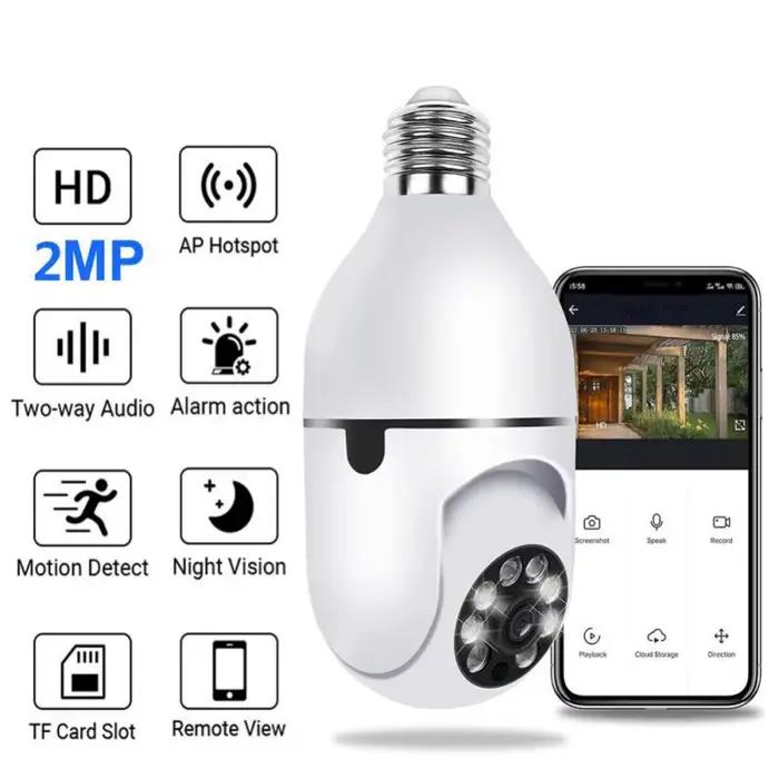 Caméra ampoule 360° ° Caméra IP pivotante 1080p