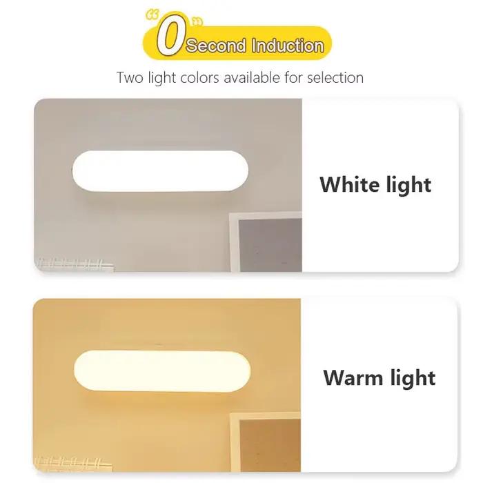 Veilleuse sans fil LED capteur de mouvement lampe USB rechargeable magnétique pour chambre placard cuisine allée tube détecteur ampoule occasionnelle