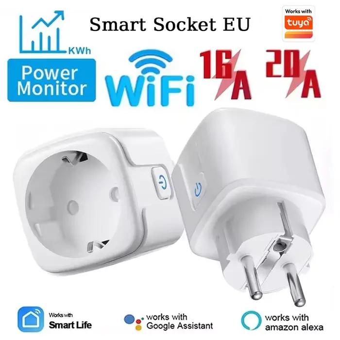 Prise intelligente Szaoju avec application Tuya Smart Life et contrôle vocal pour une gestion facile de l'énergie à domicile pour une utilisation quotidienne et domestique