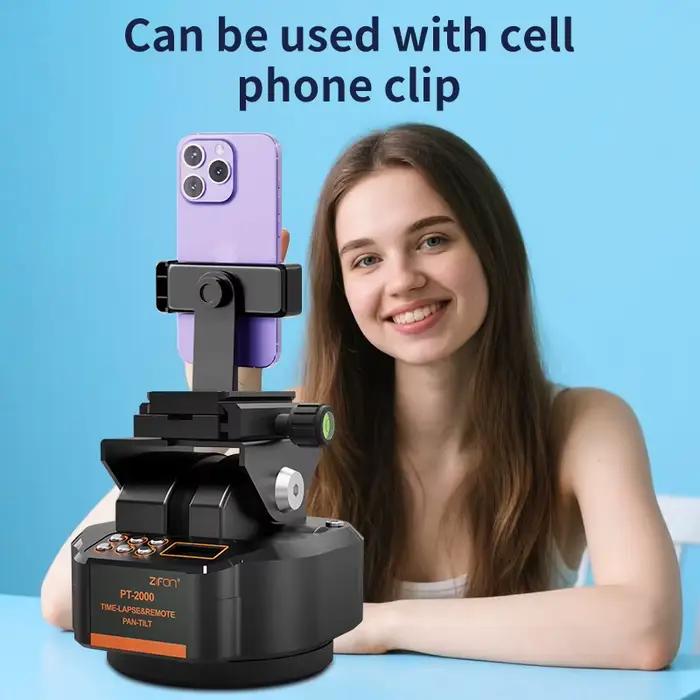 Tête de caméra électrique PT2000 réglable sur 3 axes avec télécommande sans fil pour appareils photo réflex numériques hybrides et professionnels occassions de voyage et événements