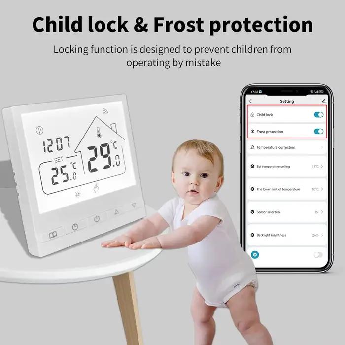 Thermostat intelligent WiFi pour chaudière à eau/gaz