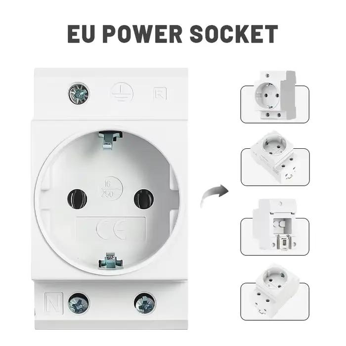 GEYA – prise de courant modulaire sur Rail Din EU, 16a, 220V AC, adaptateur à usage résidentiel indu