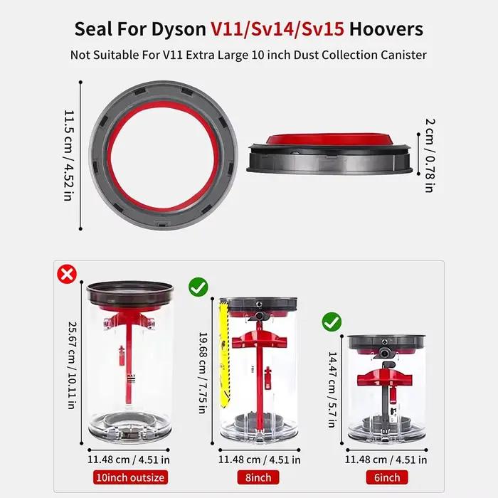 Bague d'étanchéité supérieure fixe pour aspirateur Dyson V11 V15 SV14 SV15 SV22, pièce de réparation