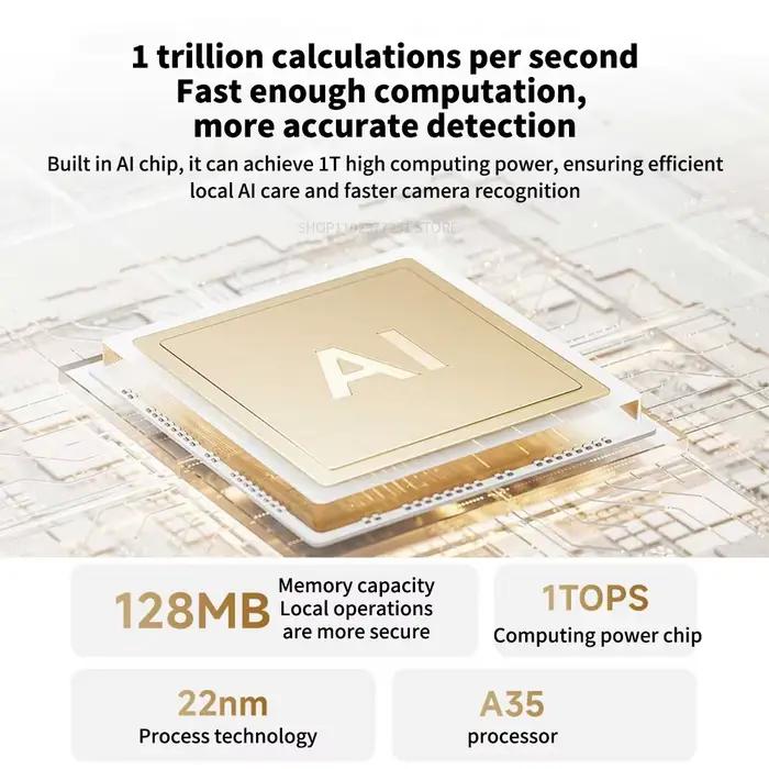 Caméra intelligente Xiaomi C300 à double objectif PTZ 360 ° Détection par IA