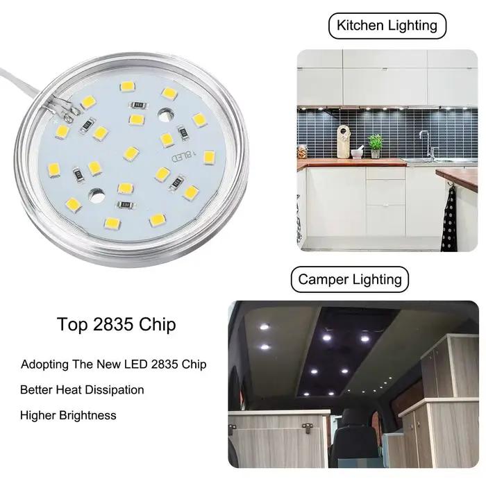 2/4/6/8 pièces 12V 2.5W 230LM LED Downlight encastré plafonnier Spot pour maison caravane camping-ca