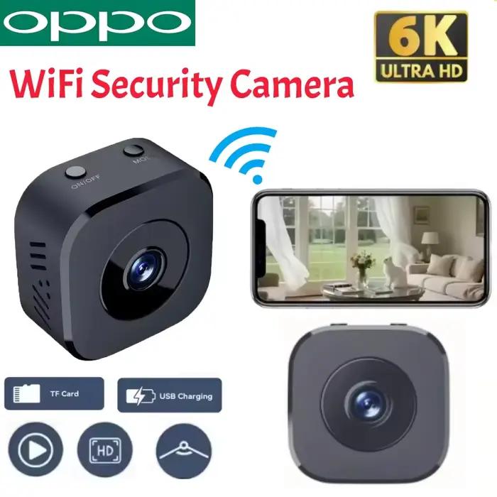 Mini caméra de sécurité OPPO 6K FullHD avec détection de mouvement audio bidirectionnel pour surveillance intérieure et extérieure