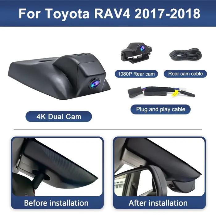 Caméra de tableau de bord 4K DVR Wifi pour voiture