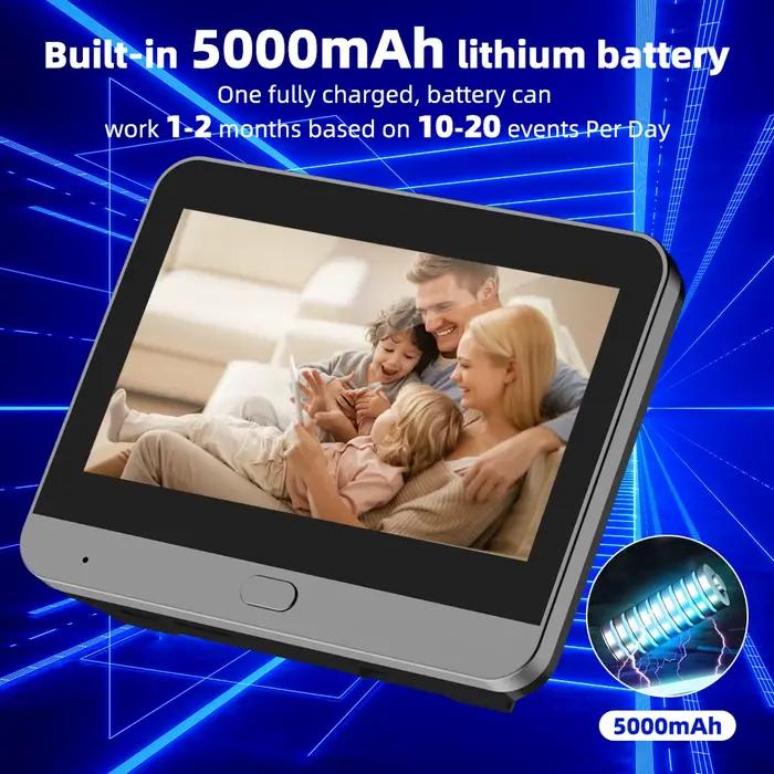 Mini Vie Intelligente Tuya 3MP 140 ° Grand Angle de vue 2.4Ghz WiFi porte magique judas oeil PIR caméra numérique