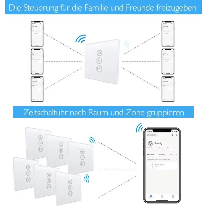 Volet roulant électrique intelligent avec contrôle vocal Google Home Alexa App timer minuterie télécommande à offrir occasions spéciales