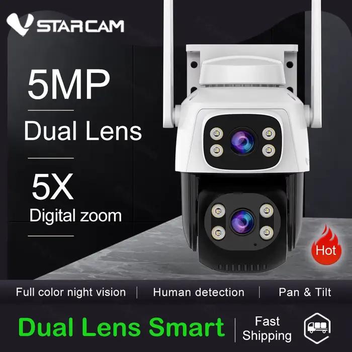 Caméra de sécurité extérieure Vstarcam 5MP à double objectif