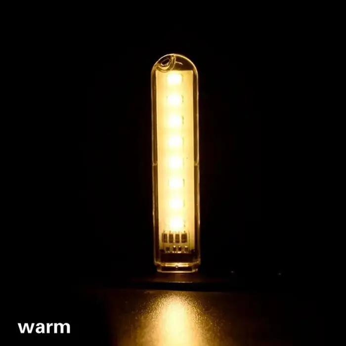 1 pièces 8 LED Mini lampe USB Portable DC 5V Camping USB éclairage pour PC