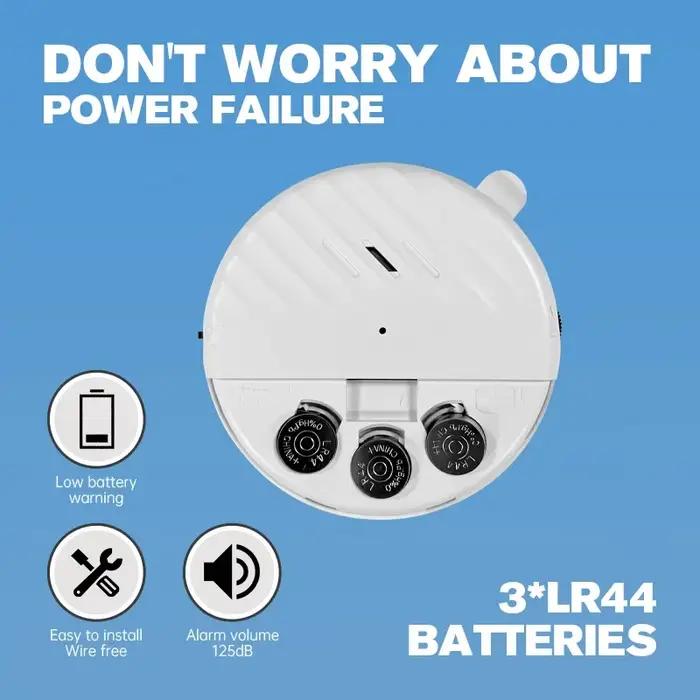 Alarme vibrante collante de 125 dB alimentée par batterie | Mini sirène pour porte fenêtre voiture coffre-fort sécurité