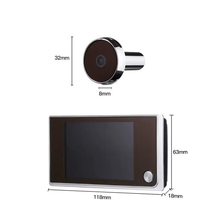 Wsdcam Caméra de visionneuse de porte numérique 3
