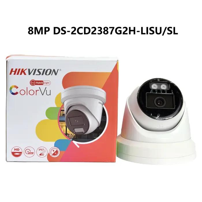Hikvision 8MP caméra IP DS-2CD2387G2H-LISU/SL 4MP DS-2CD2347G2H-LISU/SL lumière hybride intelligente tourelle ColorVu Audio bidirectionnel intégré