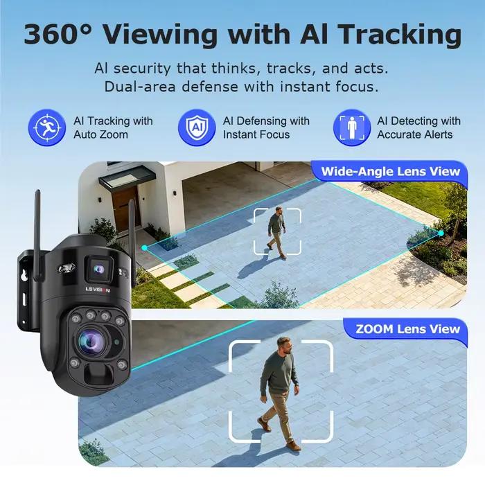 Caméra solaire UBOX PRO 10MP 4G AOV avec zoom optique 36X