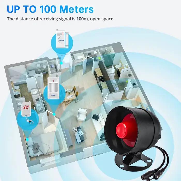Kit de système d'alarme de sécurité WIFI intelligent KERUI pour maison et entreprise protection anti-intrusion haut-parleur sirène 110dB