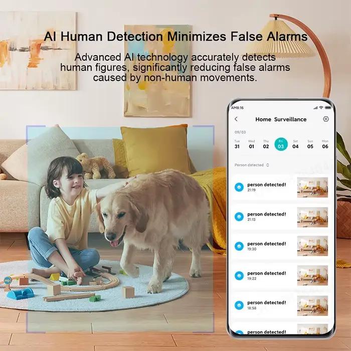 XIAOMI – caméra Wifi intelligente de sécurité domestique PTZ 2K