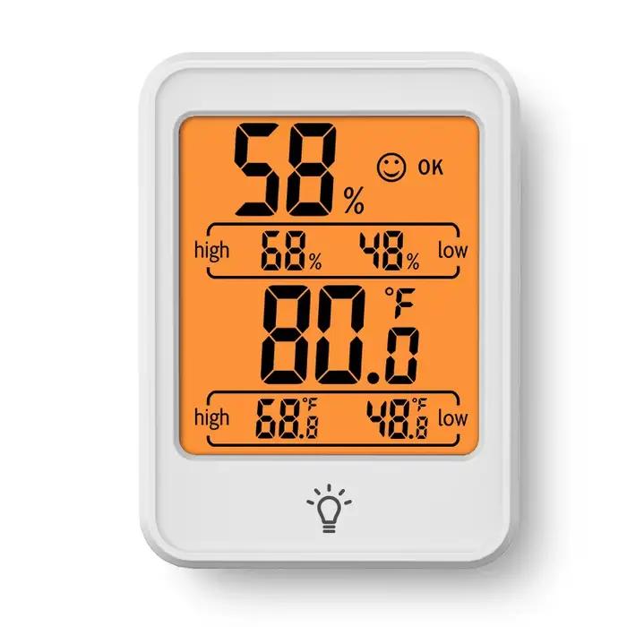 Grand thermomètre hygromètre numérique LCD pour la maison, les bureaux, la crèche, moniteur de clima