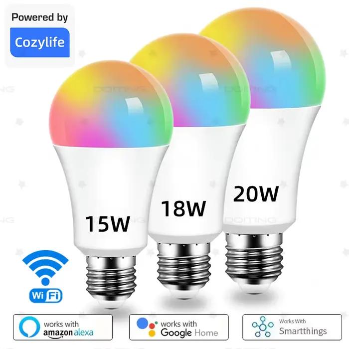 Ampoule intelligente E27 WiFi à intensité variable