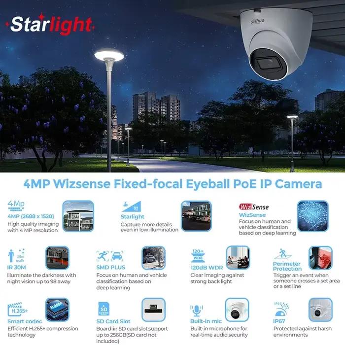 Hikvision 4k 8MP ColorVu caméra IP lumière hybride intelligente DS-2CD1383G2-LIU double