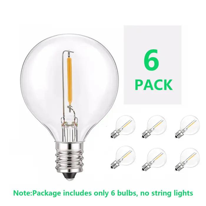 6/25 pièces E12 LED ampoule extérieure G40 pour LED chaîne lumières