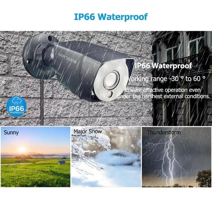 Caméra de sécurité analogique HD SIMICAM 1080P/720P AHD pour surveillance extérieure résistante aux intempéries, caméra de sécurité avec vision nocturne pour protection de la propriété
