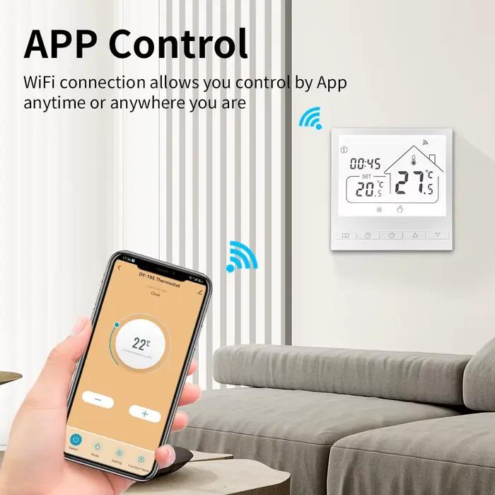 Thermostat intelligent WIFI pour chaudière à eau/gaz