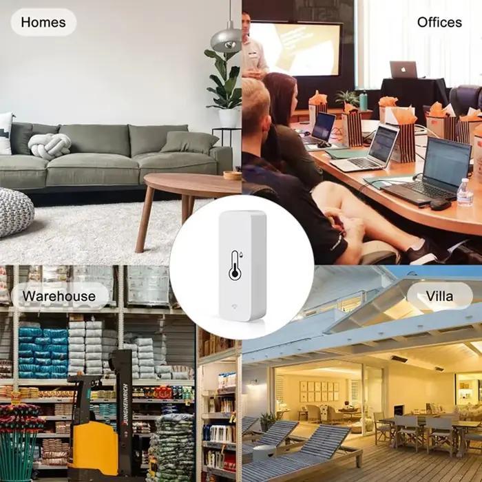 Tuya WiFi Zigbee capteur de température et d'humidité maison intelligente hygromètre intérieur APP surveillance fonctionne avec Google Home SmartLife Alexa