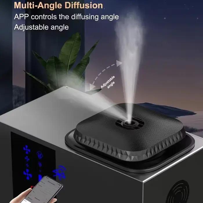 Diffuseur d'arômes professionnel 900m³ Bluetooth/WiFi pour diffusion d'huiles essentielles sans eau, usage professionnel et domicile, adapté pour salon de beauté, hôtel, club, centre commercial et maison