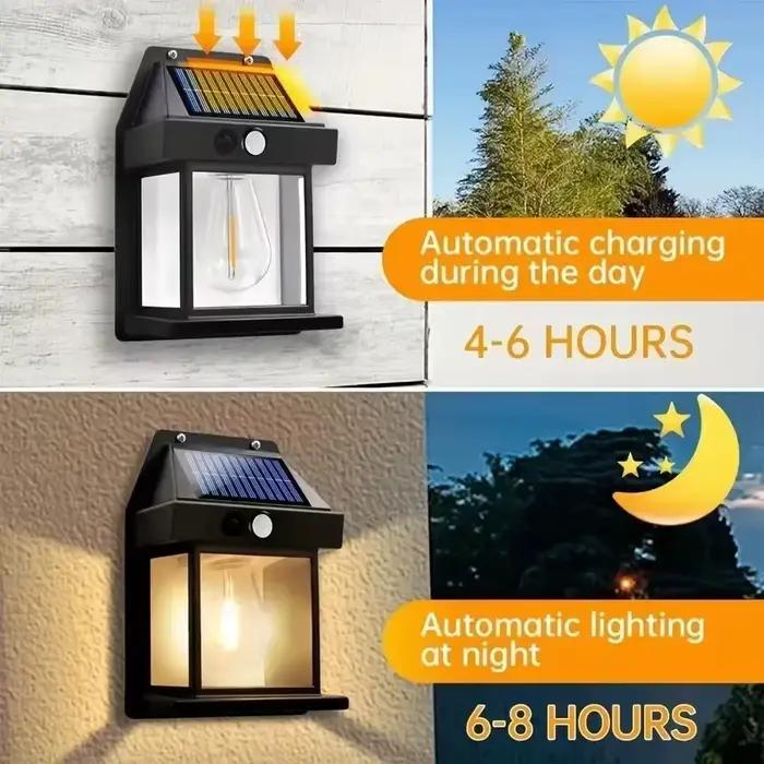 Lampe solaire extérieure puissante jardin lampadaire à énergie
