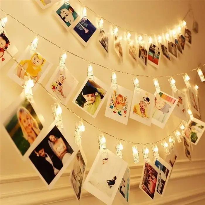 3m 20 LED Photo Clip fée chaîne lumières porte-carte guirlande lampe pour noël fête de mariage fée