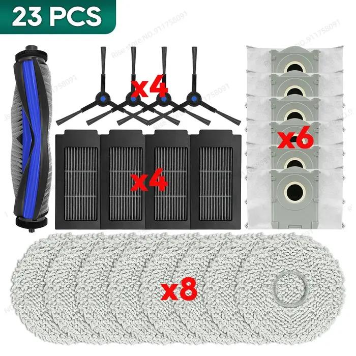 Accessoire en ABS pour aspirateur Ecovacs T50 Max Pro Omni avec filtre HEPA et brosse principale, compatible avec divers modèles, disponible en plusieurs couleurs pour une personnalisation esthétique