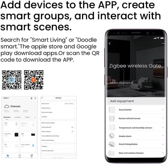 Tuya Zigbee 3.0 Hub passerelle maison intelligente pont sans fil application Smart Life télécommande dispositif d'automatisation fonctionne avec Alexa Google