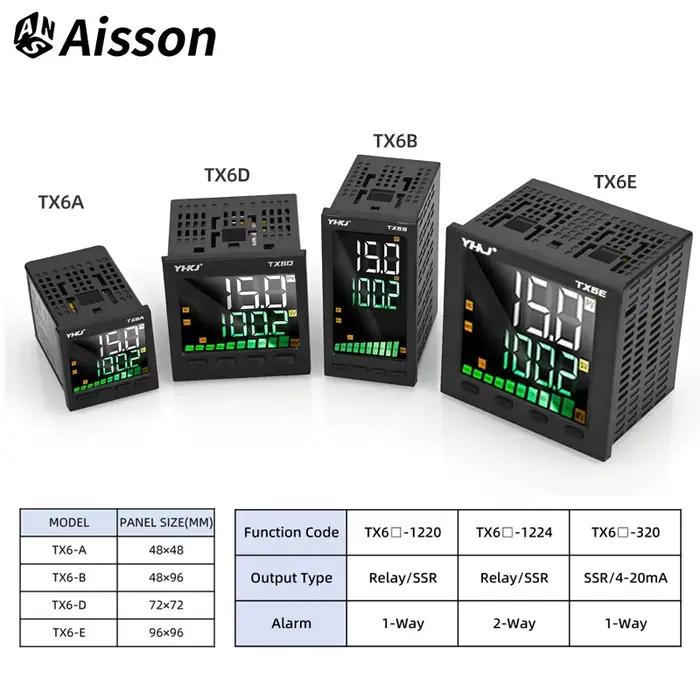 Contrôleur de Température TX6 avec Minuterie, Thermostat Numérique Programmable PID, Sortie Relais/SSR/4-20mA, Entrée K/E/PT100 AC220V pour Utilisation Industrielle Occasions Spéciales