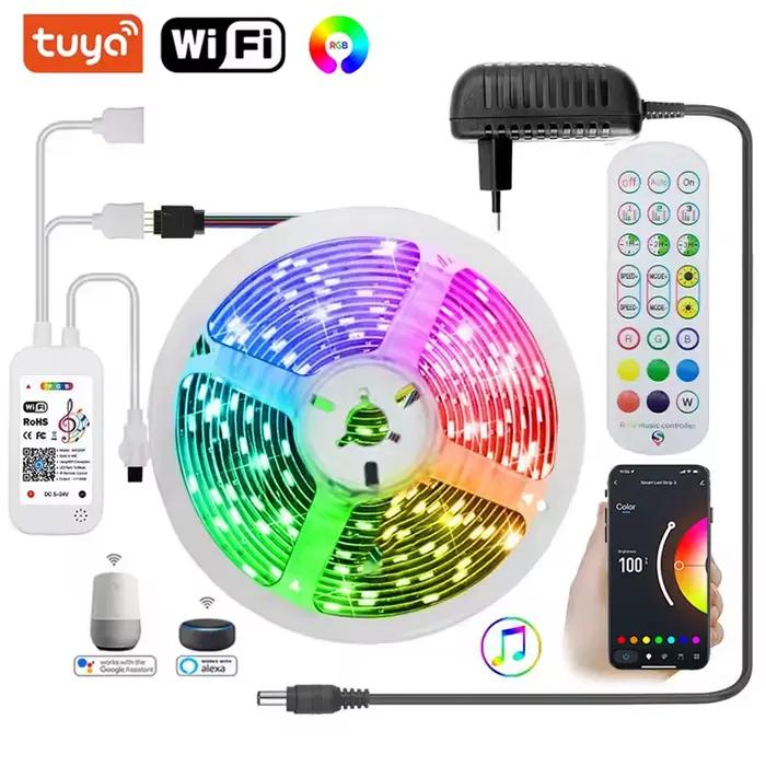 Bande lumineuse LED WiFi 5-30M 220V 110V RGB 5050