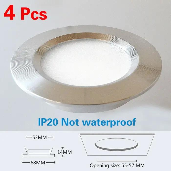 4 pièces LED Mini projecteur armoire lampe garde-robe lumière IP65 étanche 12V 5W 3W 7W plafond caché Downlight Ultra-mi