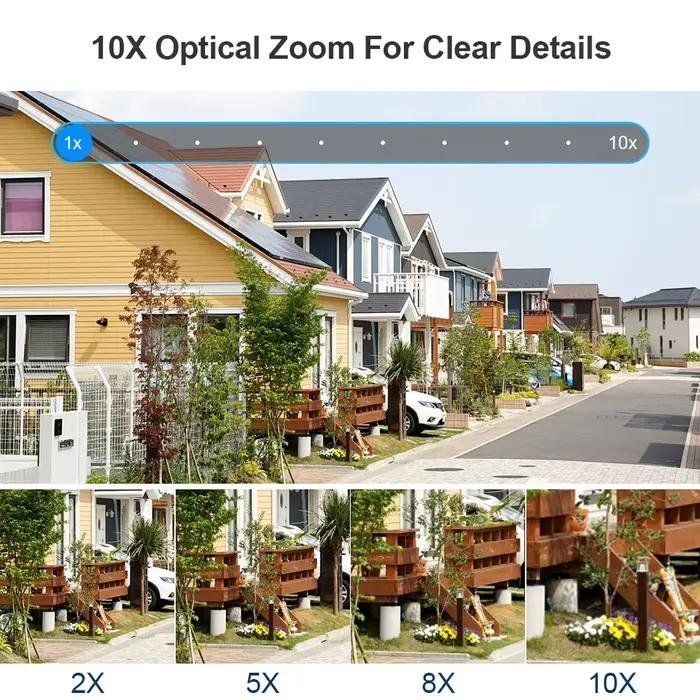 LS VISION 20MP Wifi Caméra de Surveillance 10X Zoom 4 * Écrans En Plein Air Sans Fil Caméras de Sécurité 10k Détection Humaine Suivi Automatique